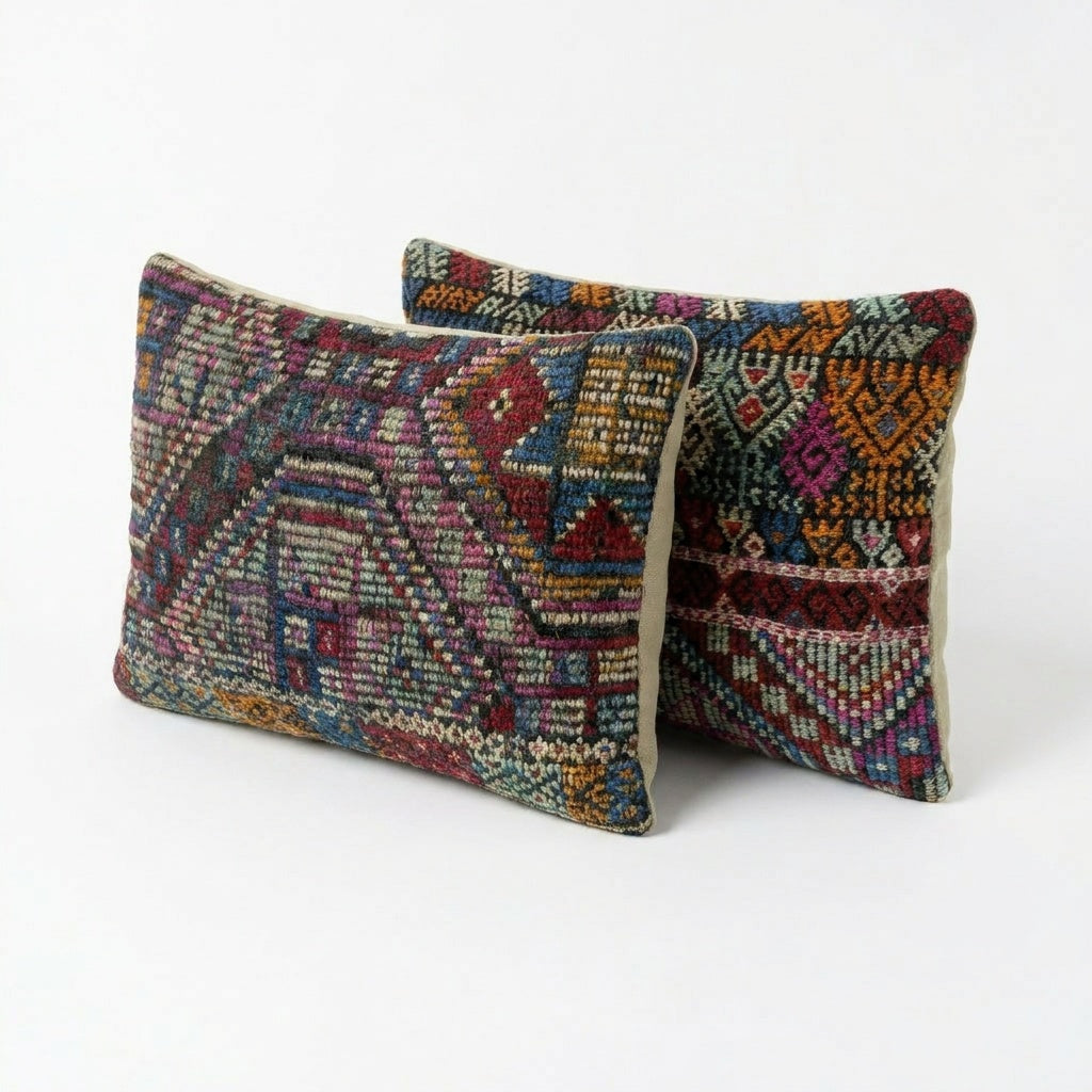 Kilim Kırlent Kılıfı 2'li Set 34 x 50 cm