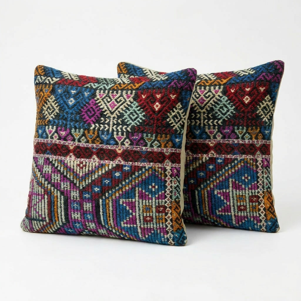 Kilim Kırlent Kılıfı 2'li Set 49 x 50 cm