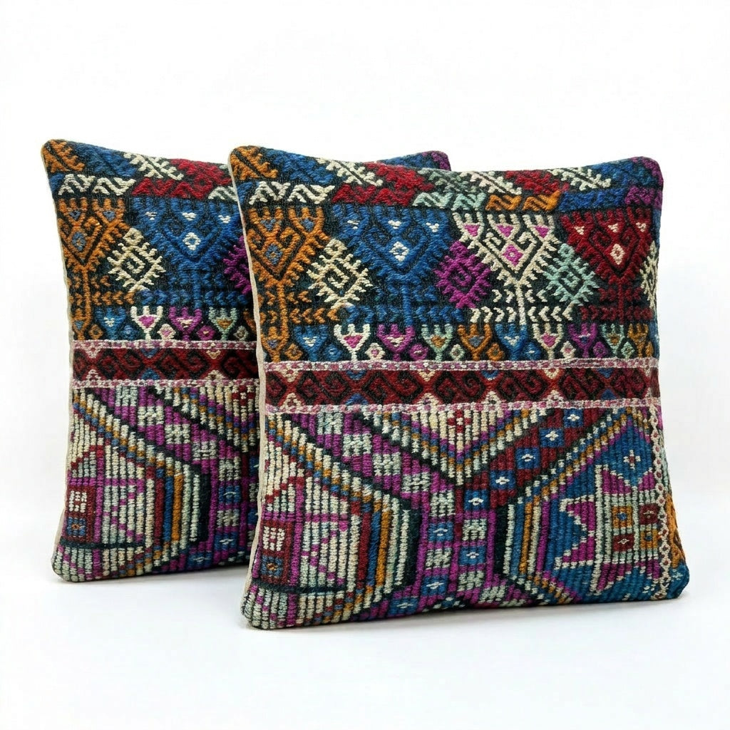 Kilim Kırlent Kılıfı 2'li Set 49 x 50 cm