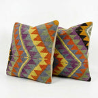 Kilim Kırlent Kılıfı 2'li Set 61 x 61 cm