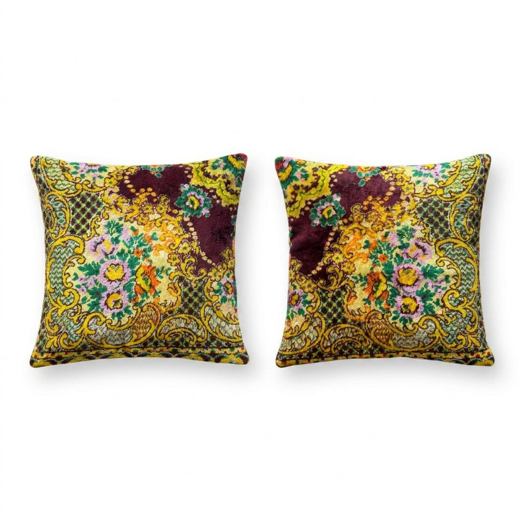 Türk Kadife Kırlent Kılıfı 2'li Set 50 x 52 cm