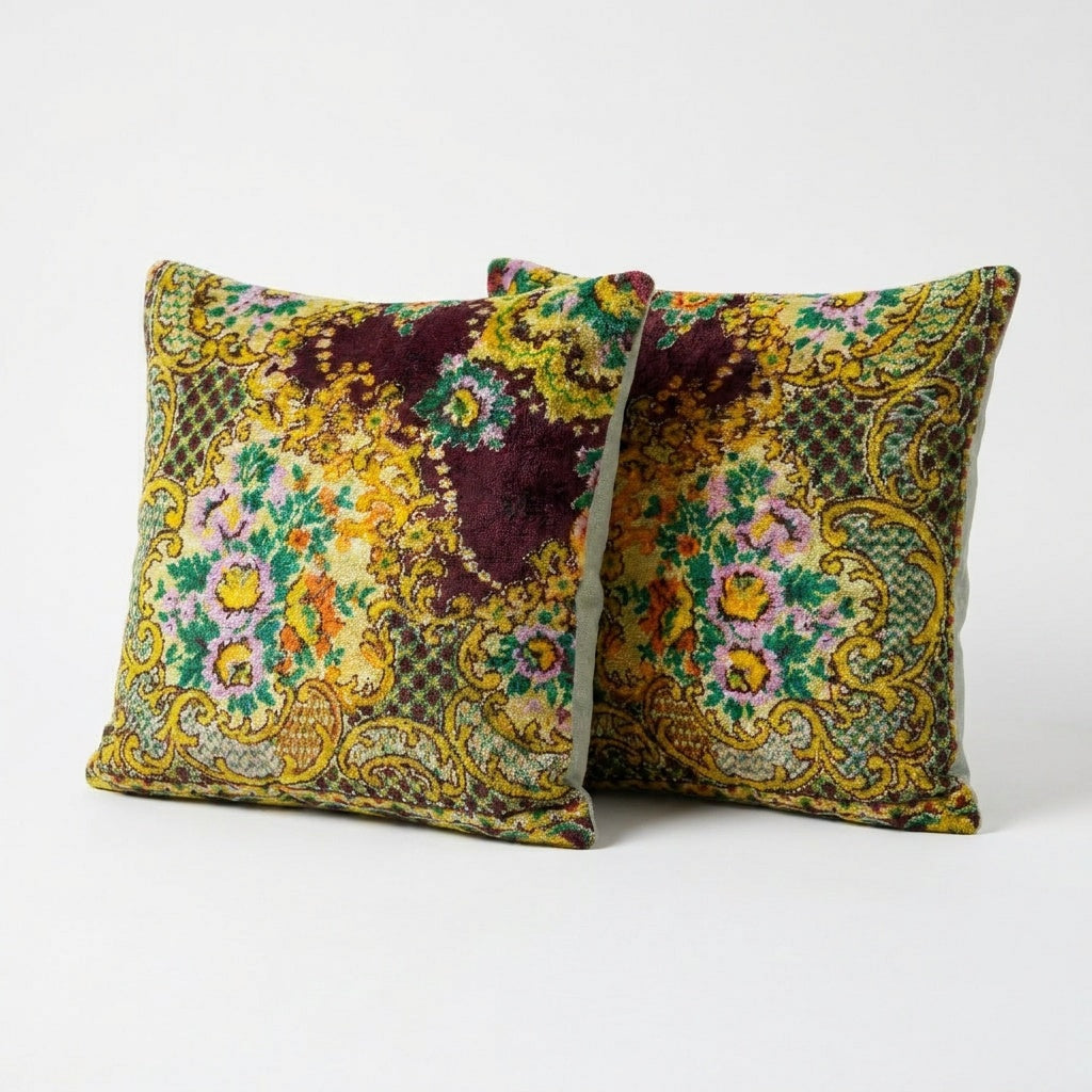 Türk Kadife Kırlent Kılıfı 2'li Set 50 x 52 cm