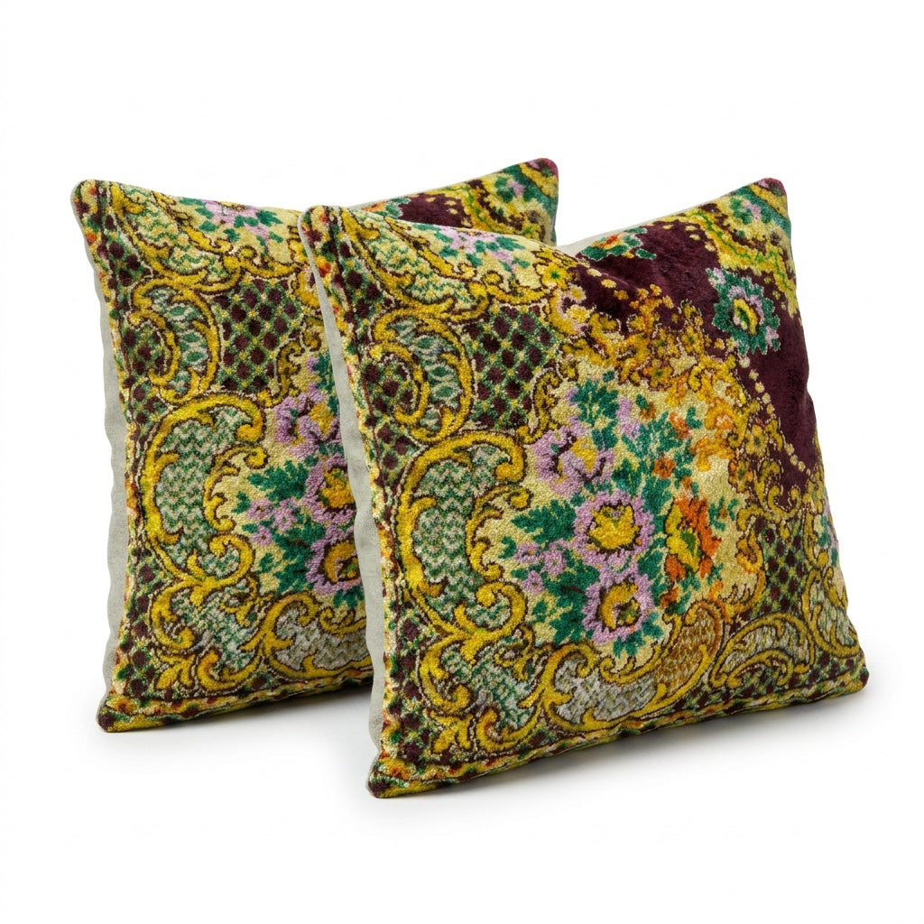 Türk Kadife Kırlent Kılıfı 2'li Set 50 x 52 cm