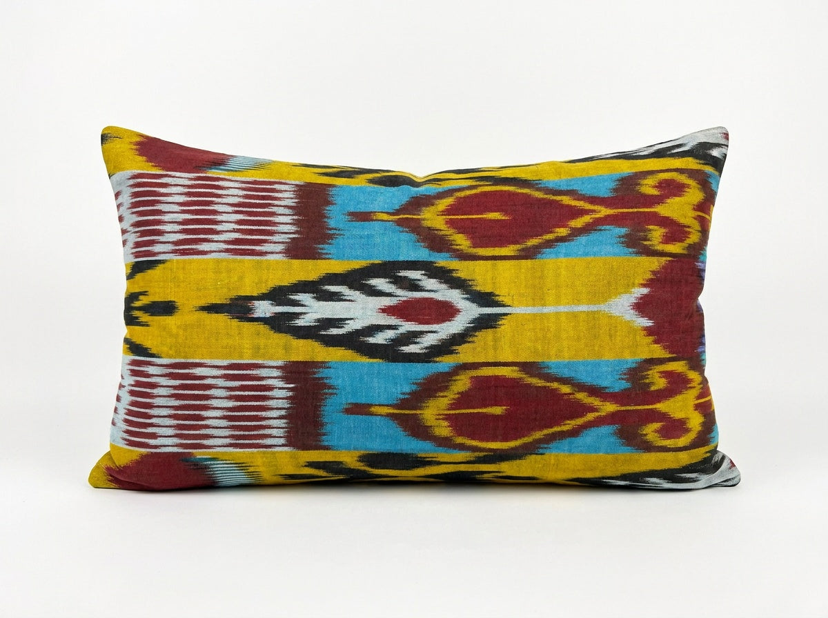 Özbek Ikat Kırlent Kılıfı 33 x 48 cm
