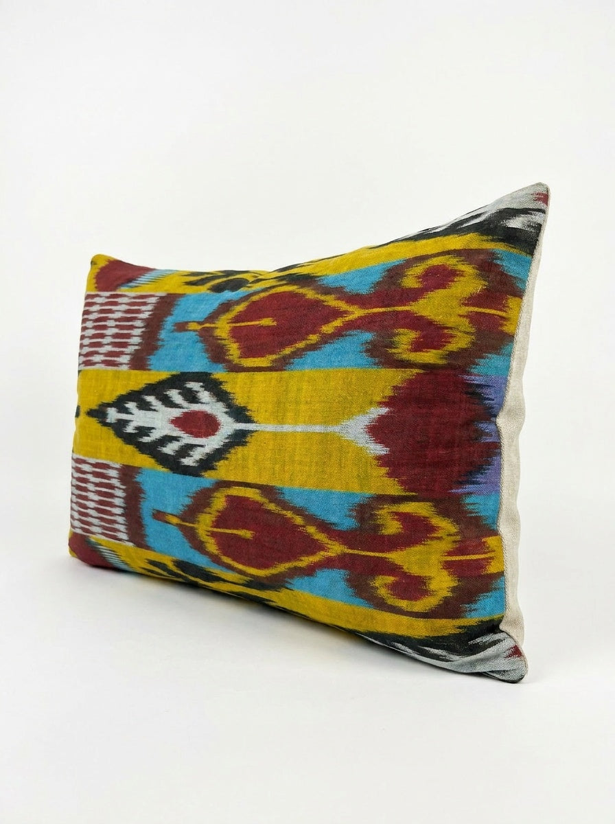 Özbek Ikat Kırlent Kılıfı 33 x 48 cm