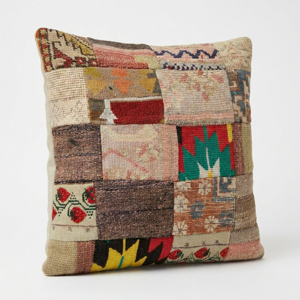 Türk Patchwork Kırlent Kılıfı 48 x 50 cm