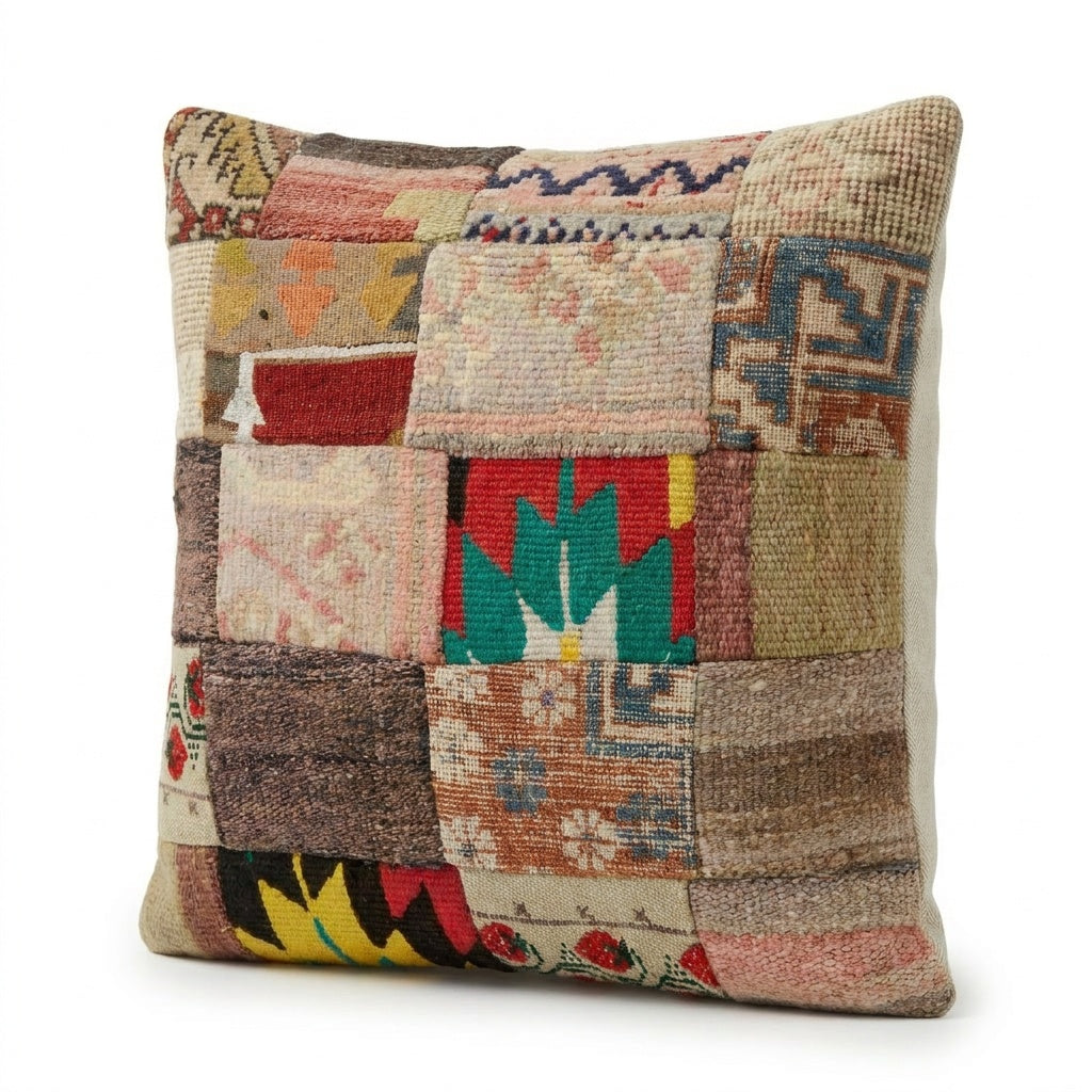 Türk Patchwork Kırlent Kılıfı 48 x 50 cm