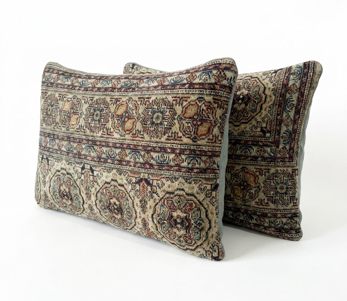 Halı Kırlent Kılıfı 2'li Set 40 x 60 cm