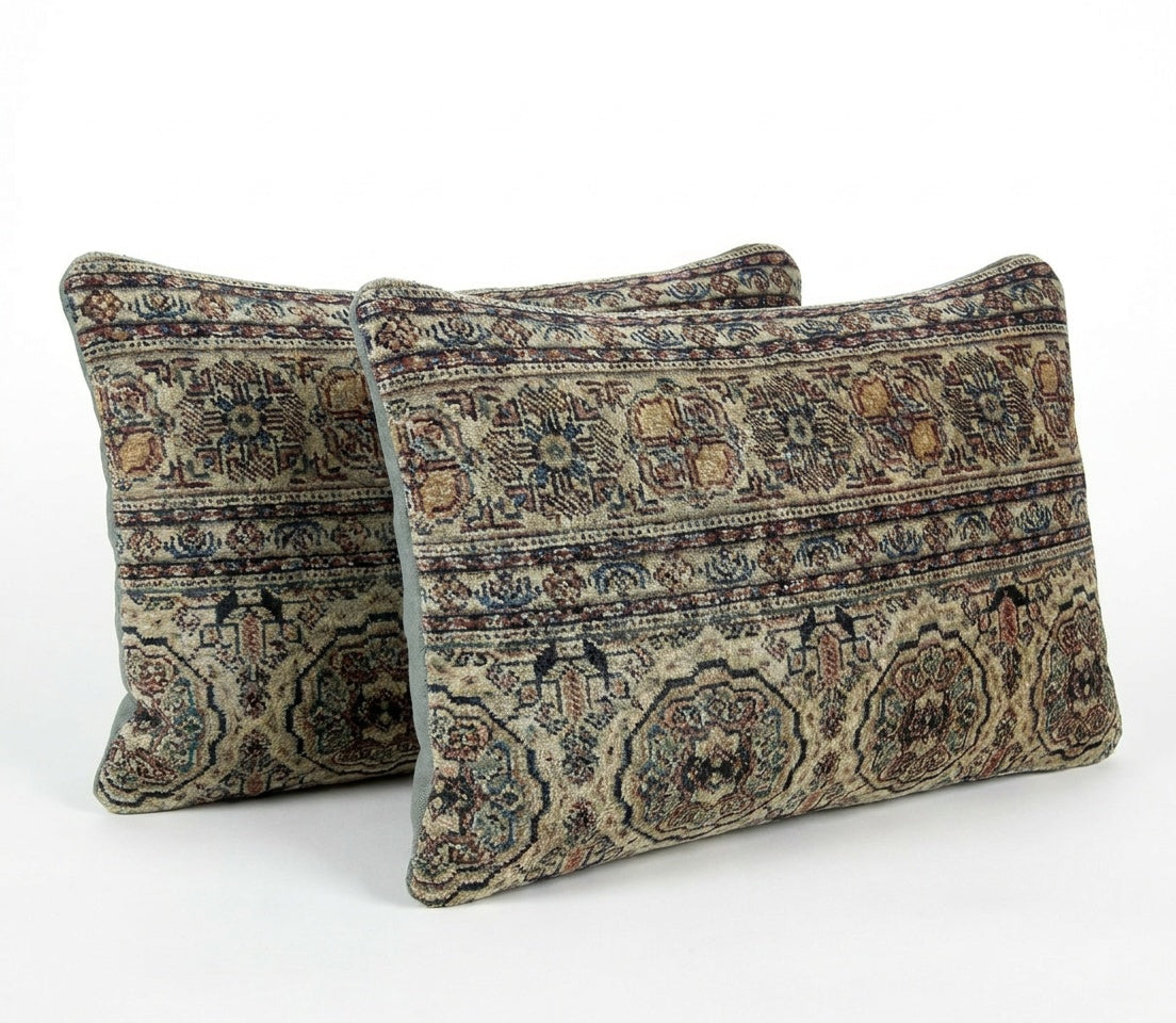 Halı Kırlent Kılıfı 2'li Set 40 x 60 cm