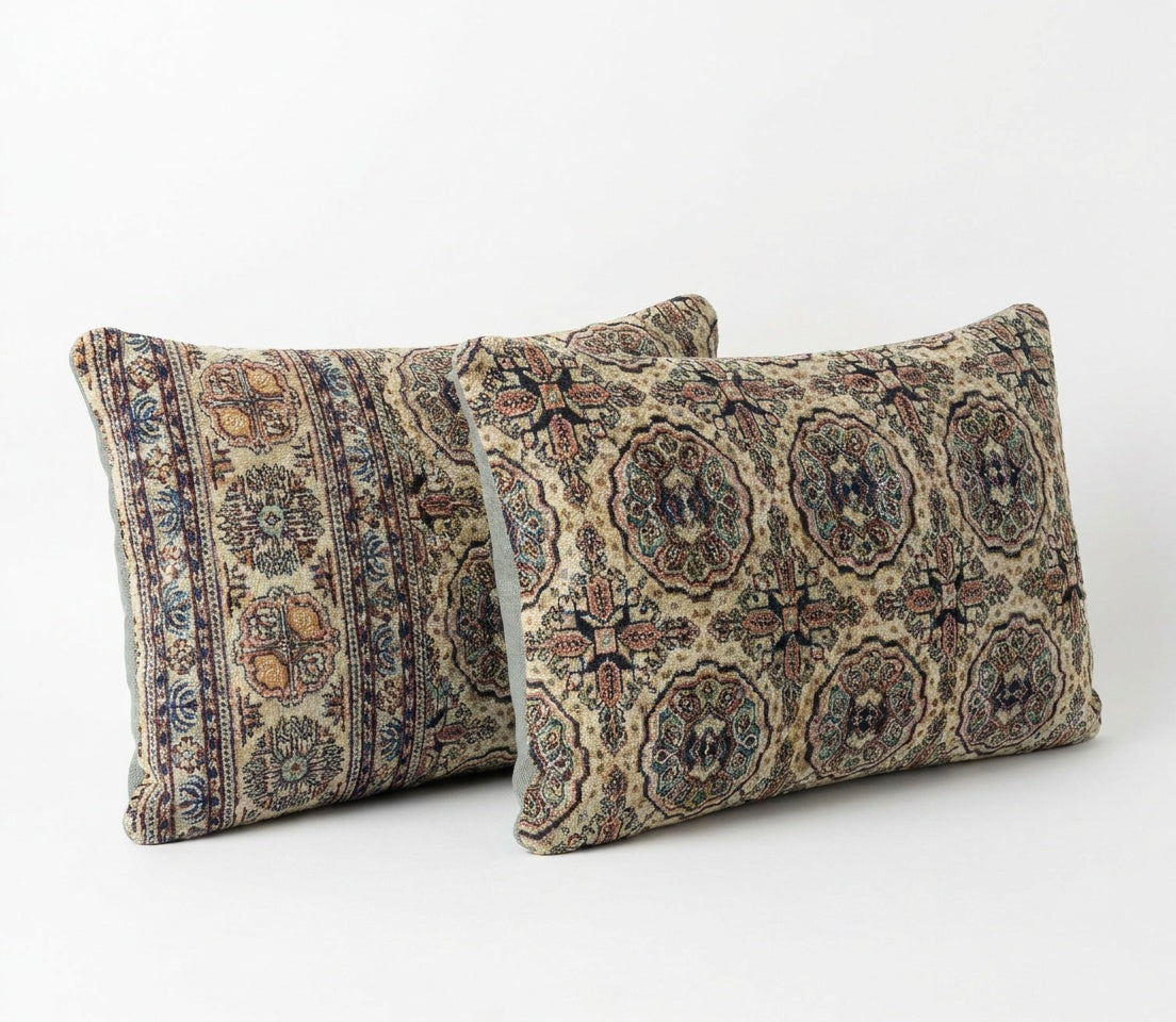 Halı Kırlent Kılıfı 2'li Set 40 x 60 cm