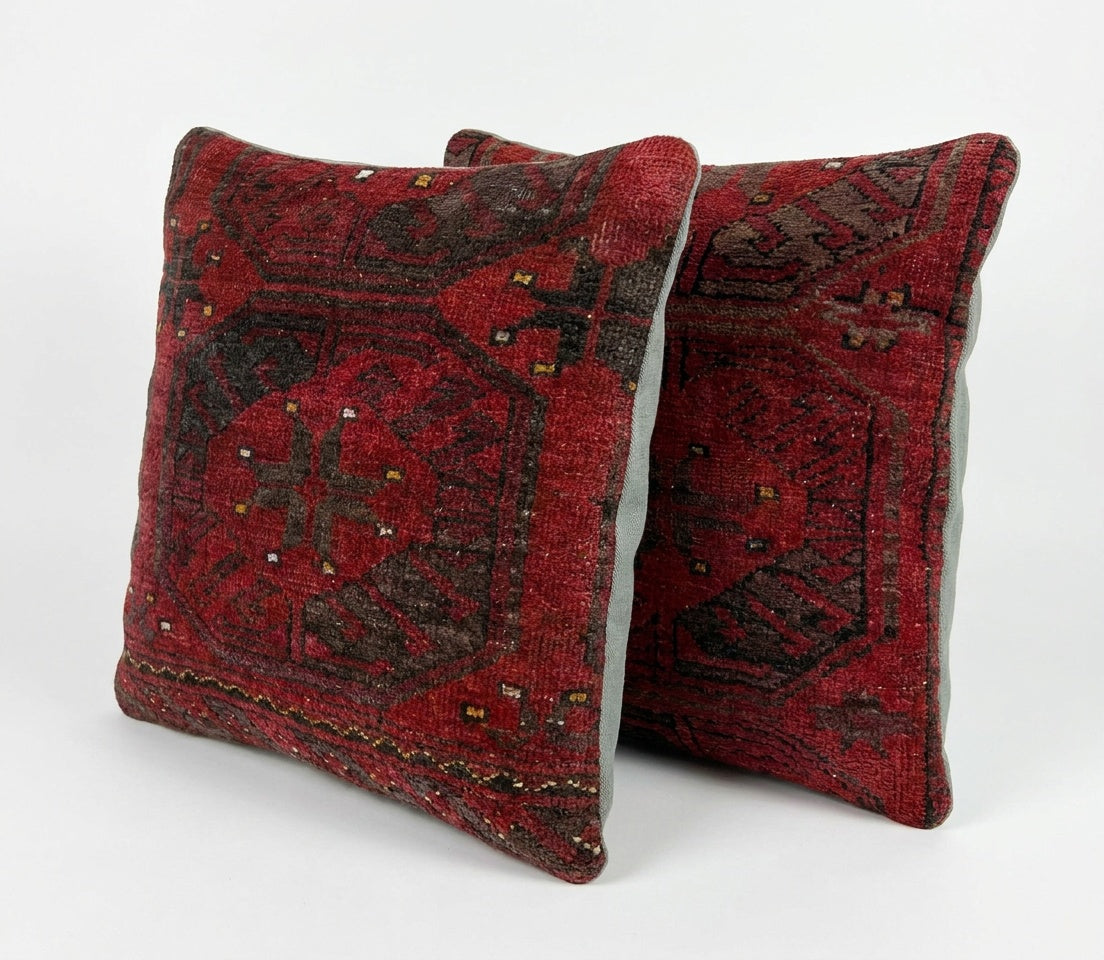 Halı Kırlent Kılıfı 2'li Set 38 x 38 cm