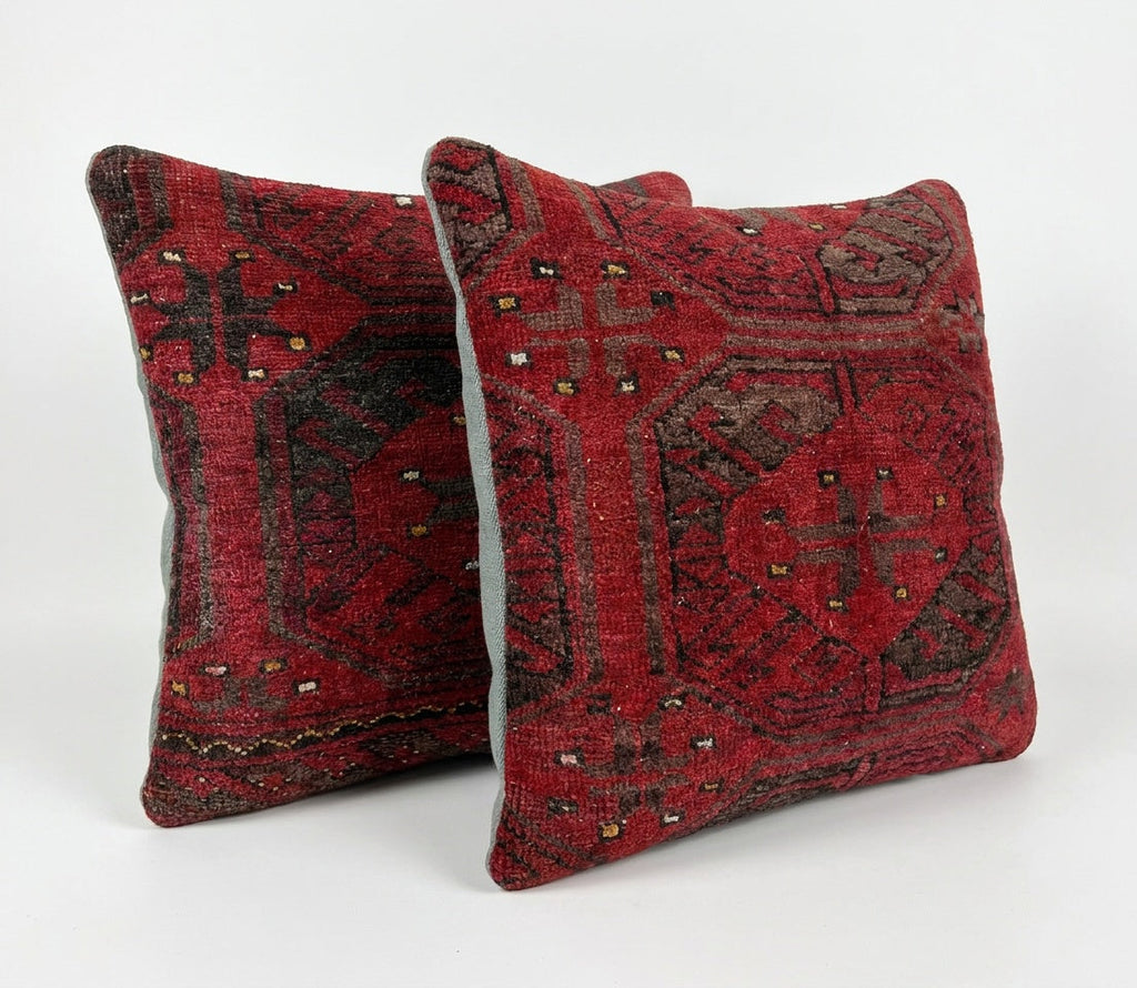 Halı Kırlent Kılıfı 2'li Set 38 x 38 cm
