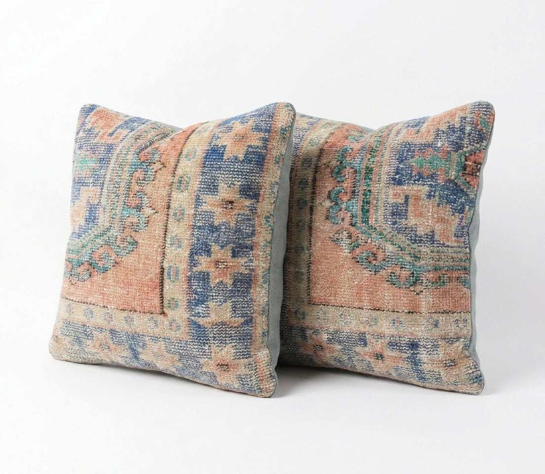 Halı Kırlent Kılıfı 2'li Set 60 x 60 cm