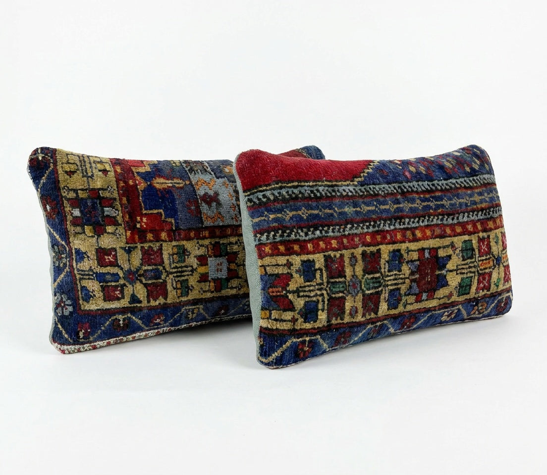 Halı Kırlent Kılıfı 2'li Set 39 x 63 cm