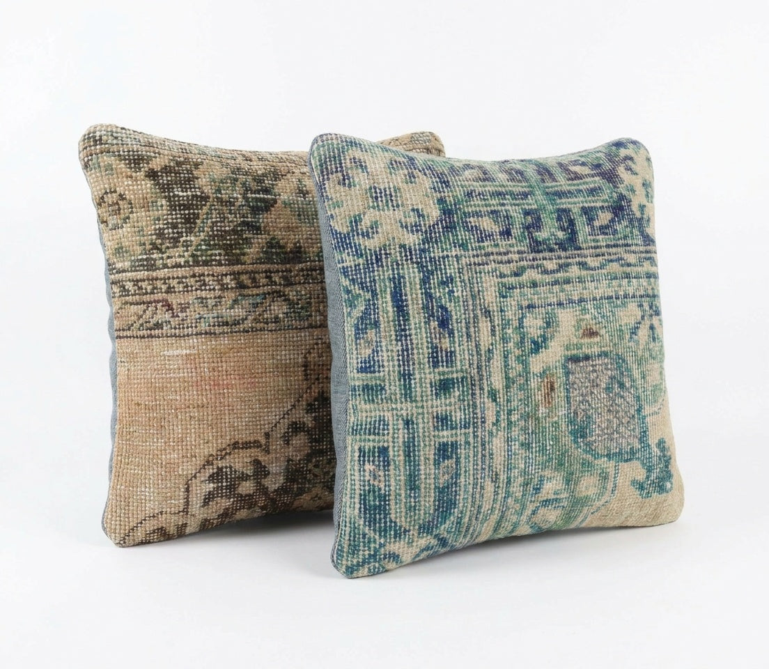 Halı Kırlent Kılıfı 2'li Set 40 x 40 cm