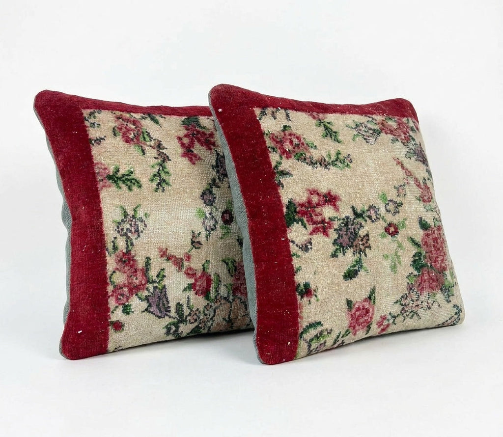 Halı Kırlent Kılıfı 2'li Set 60 x 60 cm