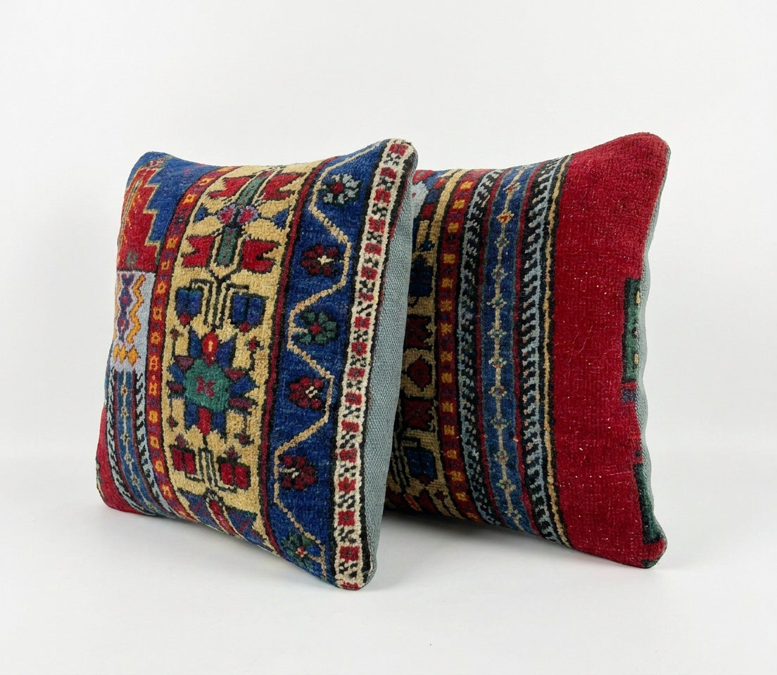 Halı Kırlent Kılıfı 2'li Set 40 x 40 cm
