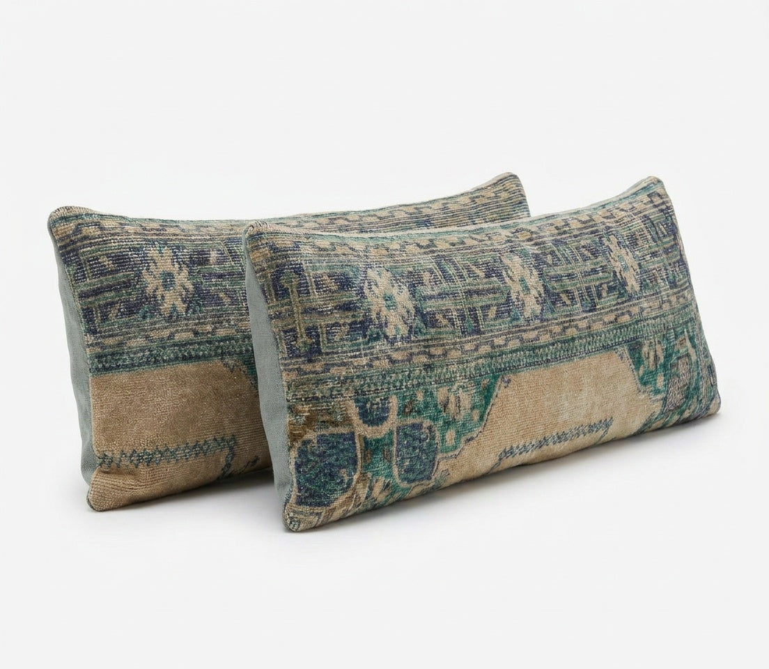 Halı Kırlent Kılıfı 2'li Set 40 x 120 cm