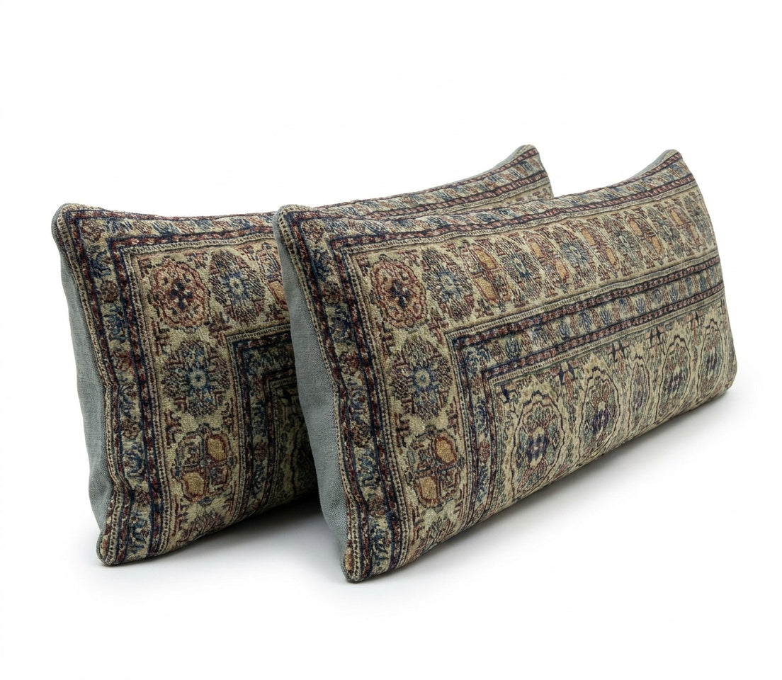 Halı Kırlent Kılıfı 2'li Set 40 x 122 cm