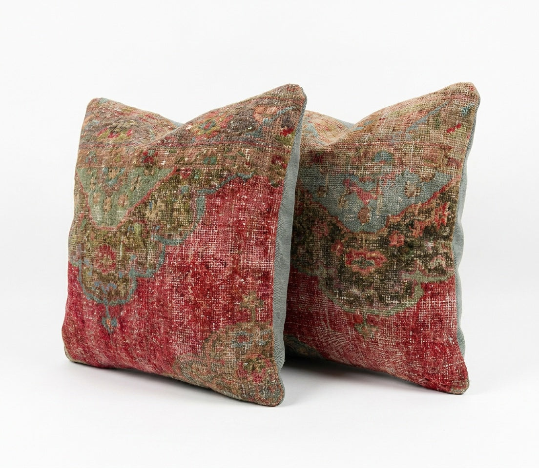 Halı Kırlent Kılıfı 2'li Set 58 x 58 cm