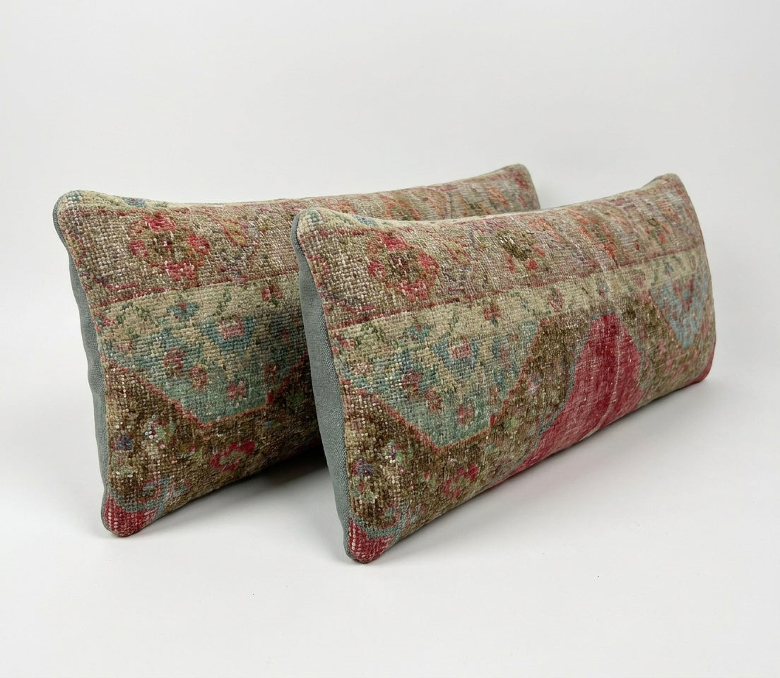 Halı Kırlent Kılıfı 2'li Set 40 x 120 cm