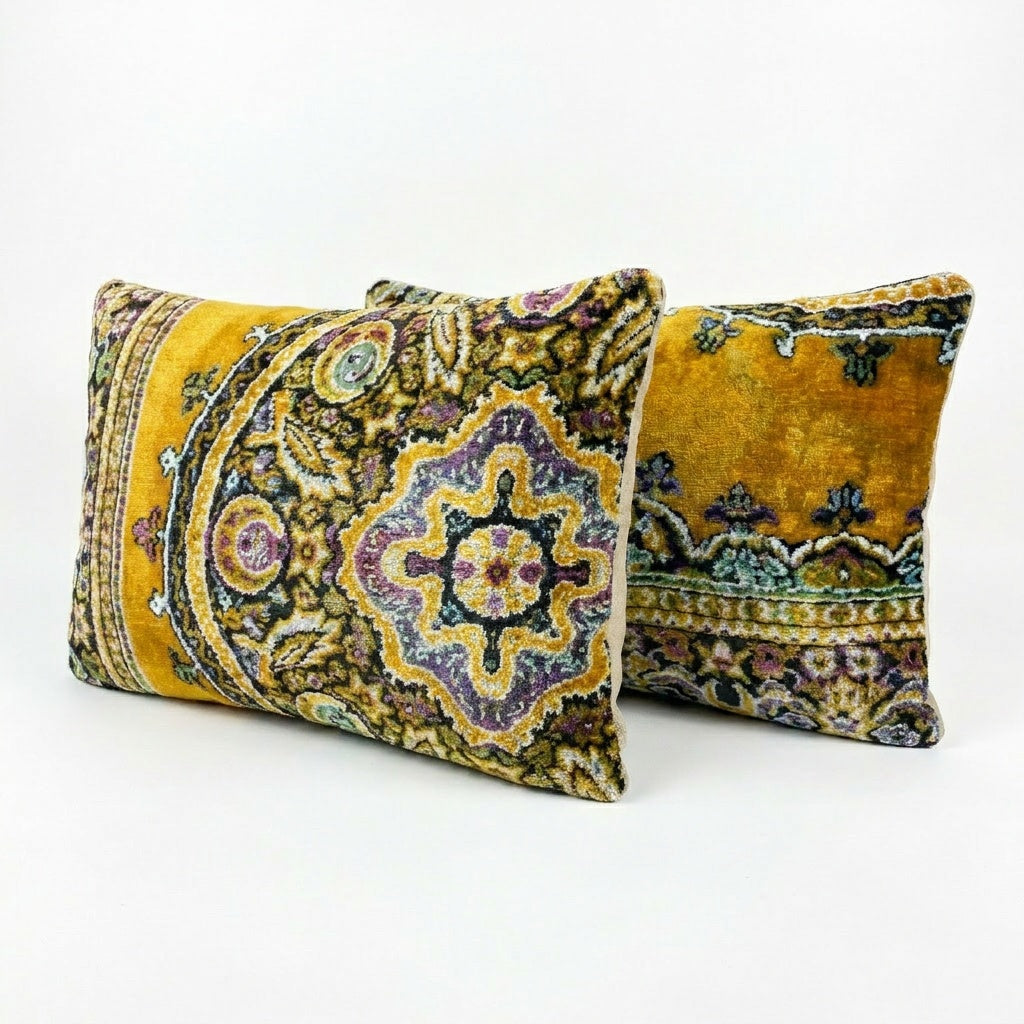 Özbek Kadife Kırlent Kılıfı 2'li Set 39 x 61 cm