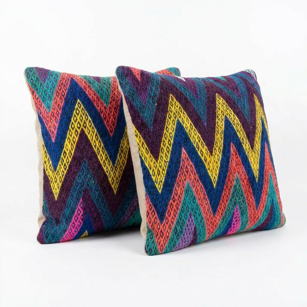 Türk Kilim Kırlent Kılıfı 2'li Set 49 x 50 cm