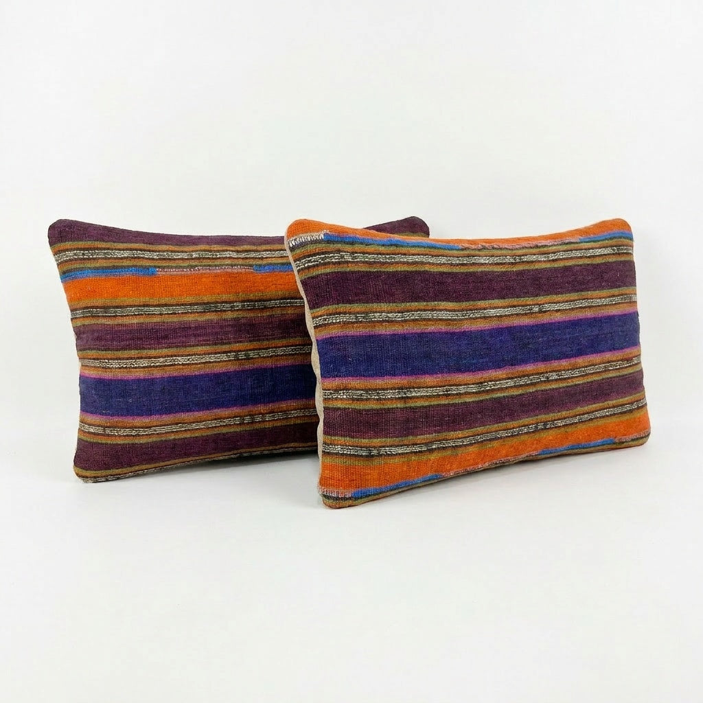 Türk Kilim Kırlent Kılıfı 2'li Set 40 x 60 cm