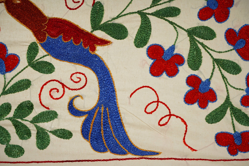 Kuş Desenli Suzani Yolluk 44 x 96 cm
