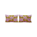 İpek Ikat Kadife Kırlent Kılıfı 40 x 120 cm