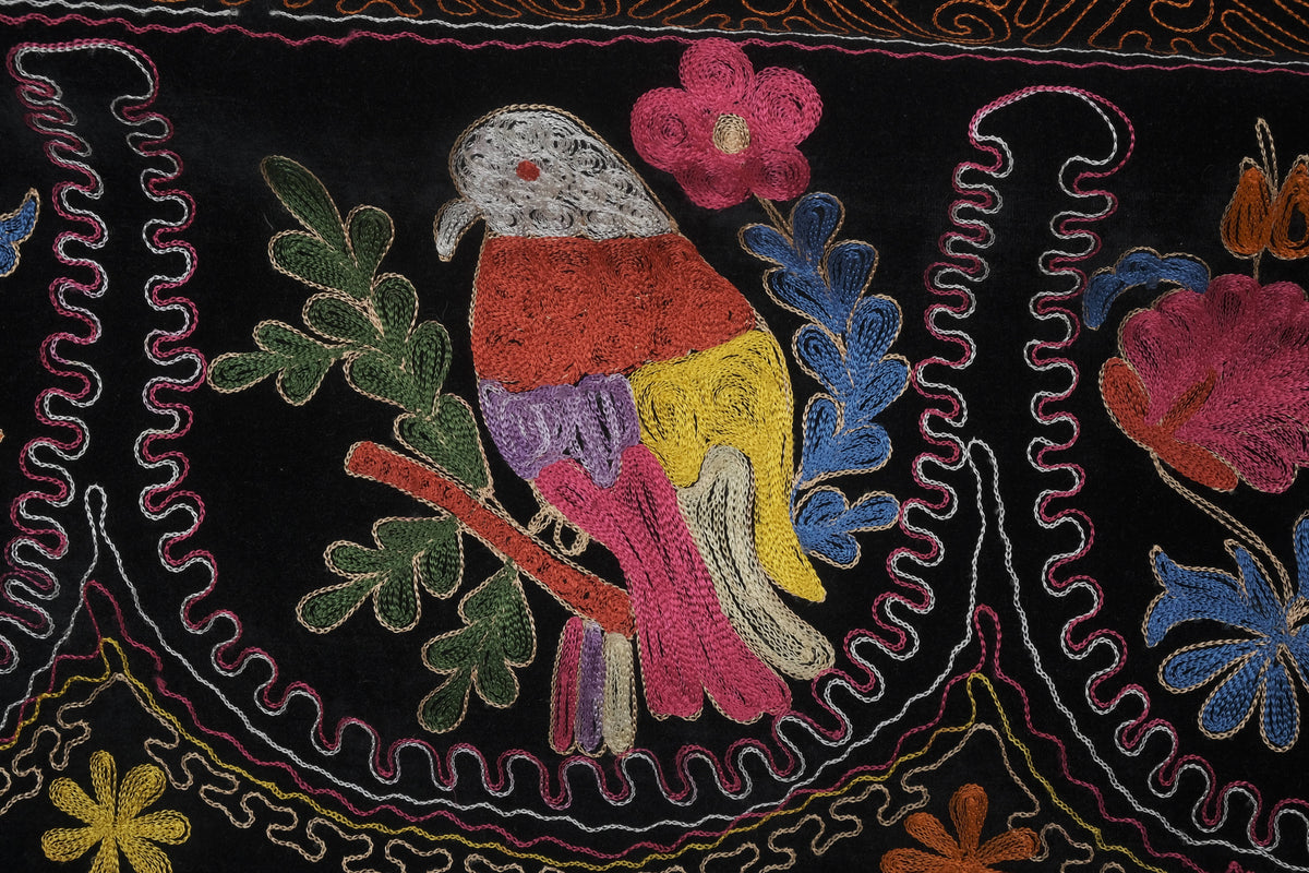 Papağan Desenli Suzani Yolluk 47 x 377 cm