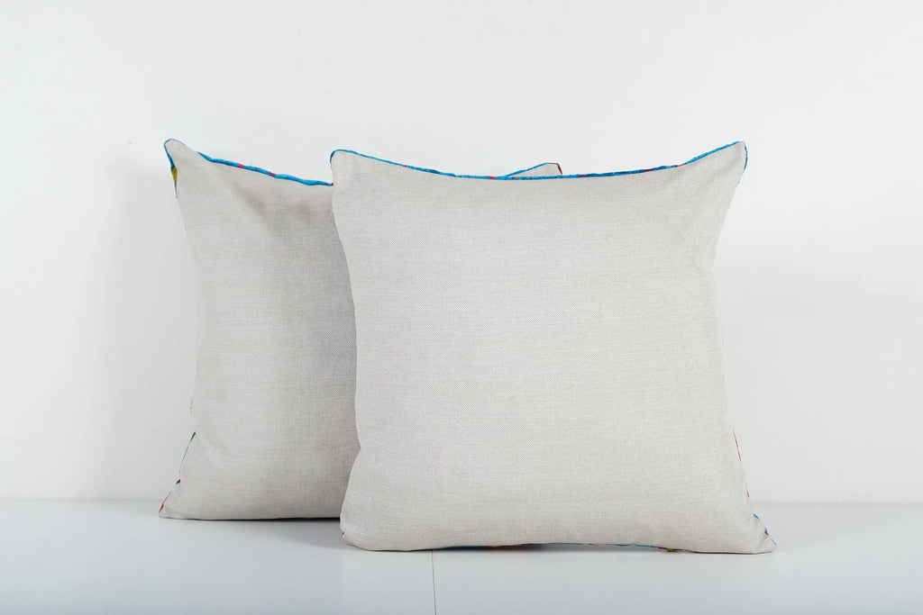 İpek Ikat Kadife Kırlent Kılıfı 2'li Set 51 x 51 cm
