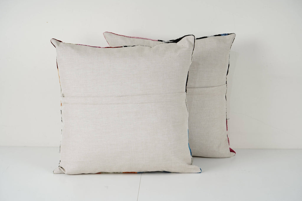 İpek Ikat Kırlent Kılıfı 2'li Set 48 x 48 cm
