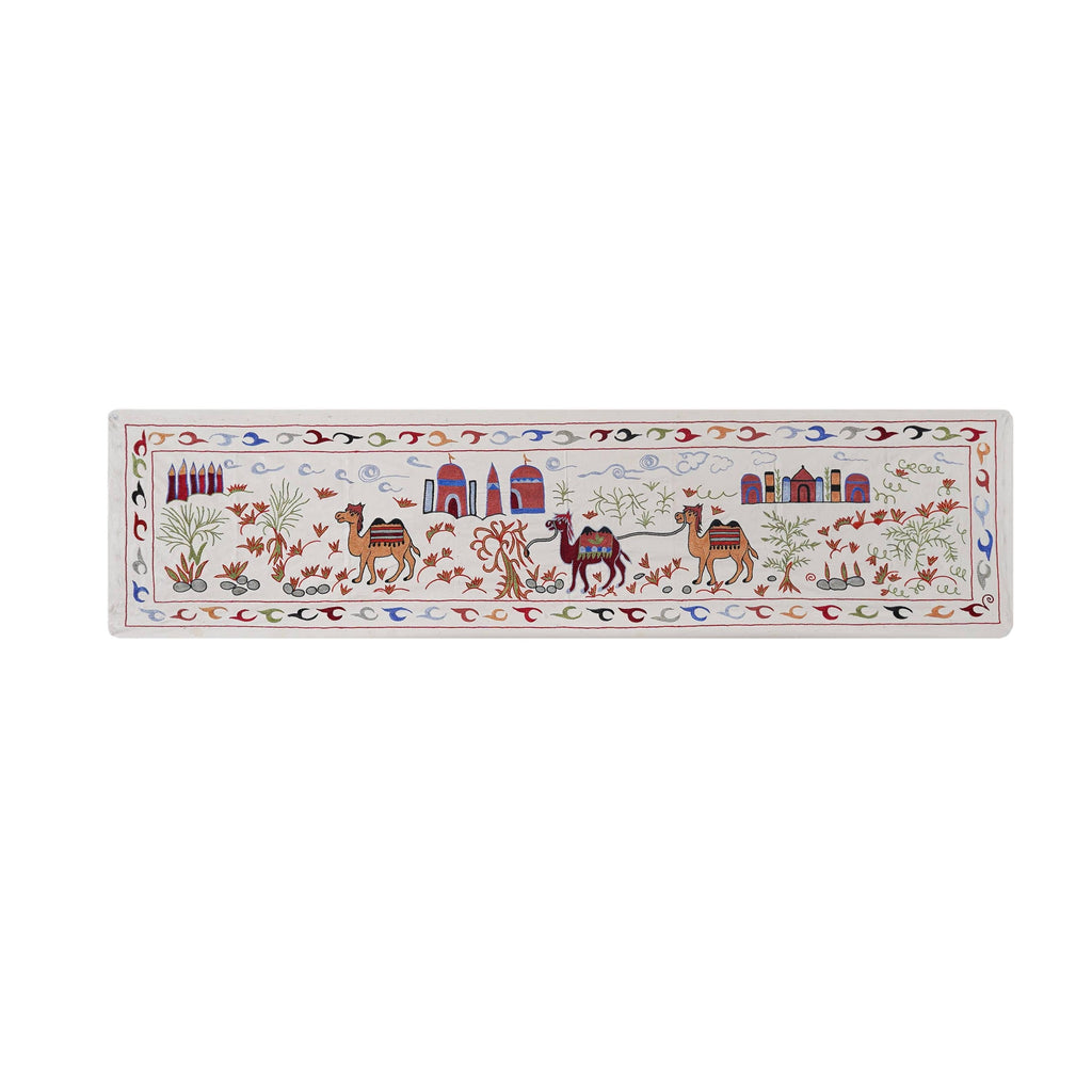 Vintage Deve Desenli El İşlemesi Duvar Örtüsü 51 x 188 cm