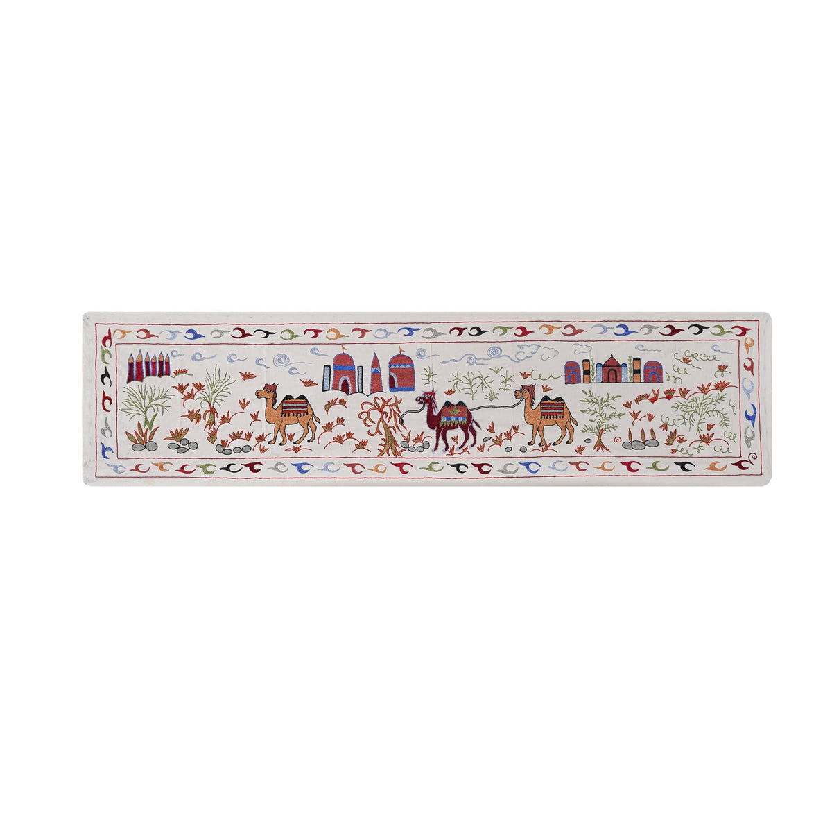 Vintage Deve Desenli El İşlemesi Duvar Örtüsü 51 x 188 cm
