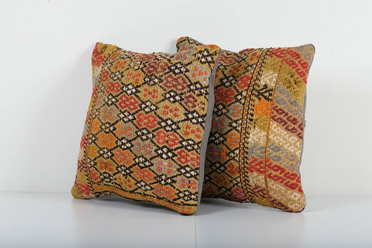 Kilim Kırlent Kılıfı 2'li Set 40 x 40 cm