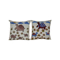 Kaplumbağa Desenli Suzani Kırlent Kılıfı 2'li Set 47 x 49 cm