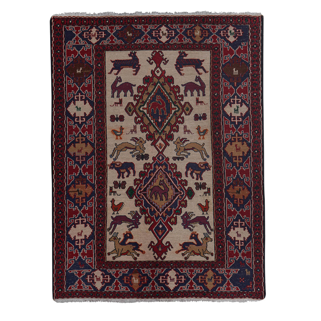 Vintage Sumak Kilim 108 x 143 cm