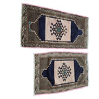 Vintage Uşak Yastık Halı 2'li Set 54 x 82 cm