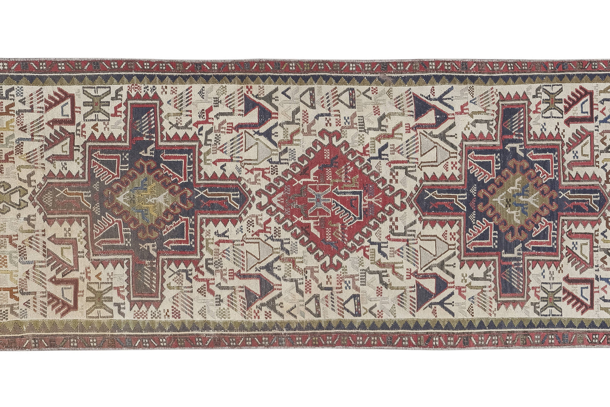 Vintage Sumak Kilim 72 x 194 cm