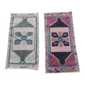 Vintage Uşak Yastık Halı 2'li Set 49 x 89 cm