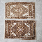 Vintage Türk Yastık Halı 2'li Set 53 x 90 cm