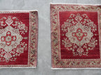 Vintage Türk Yastık Halı 2'li Set 61 x 70 cm