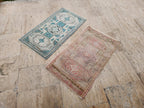 Vintage Türk Yastık Halı 2'li Set 55 x 92 cm