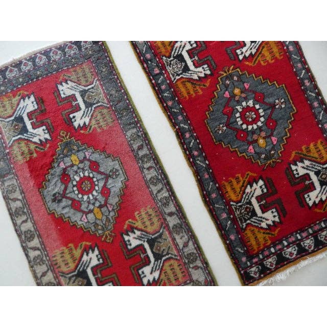 Vintage Türk Yastık Halı 2'li Set 53 x 104 cm