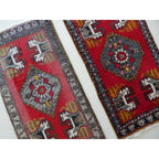 Vintage Türk Yastık Halı 2'li Set 53 x 104 cm