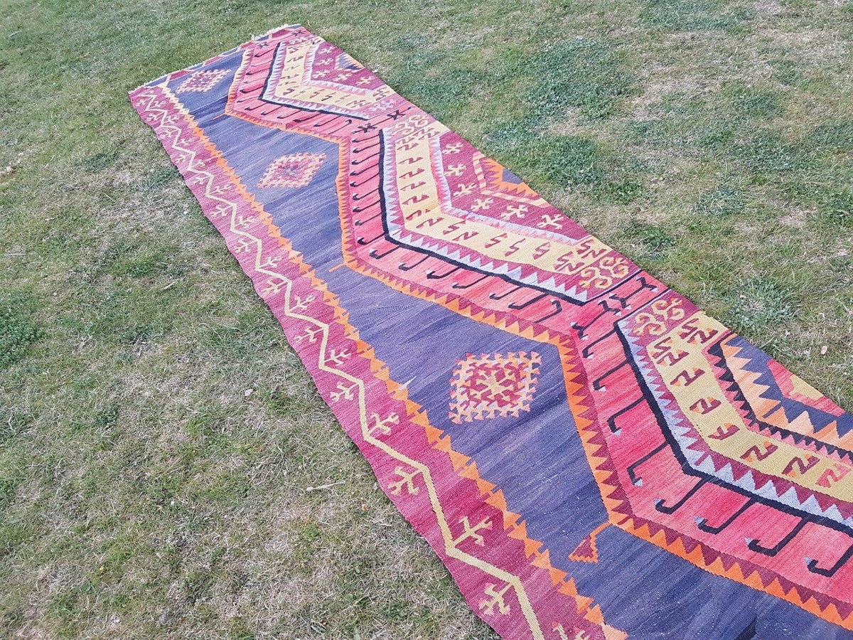 Vintage Kilim Yolluk 83 x 337 cm