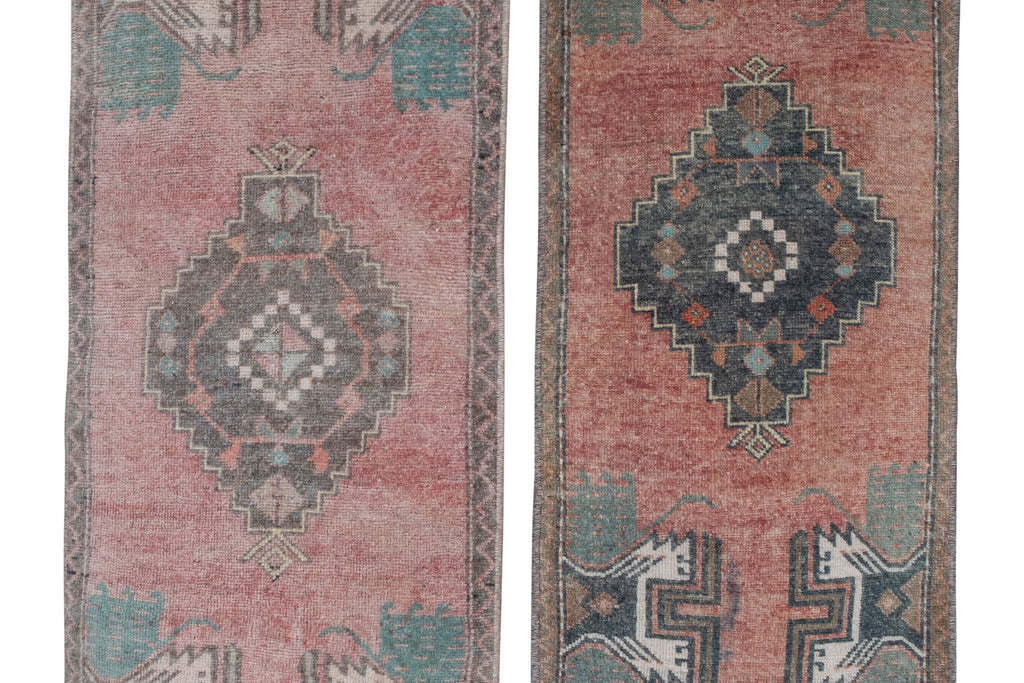 Vintage Uşak Yastık Halı 2'li Set 46 x 120 cm