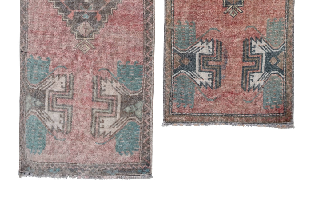 Vintage Uşak Yastık Halı 2'li Set 46 x 120 cm