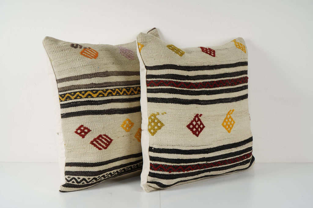 Kilim Kırlent Kılıfı 2'li Set 60 x 60 cm
